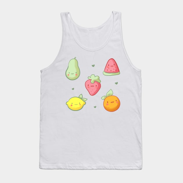 Cute fruits illustration Tank Top by Mayarart